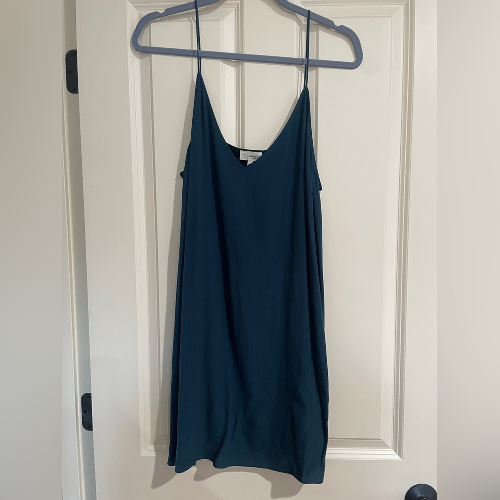 Aritzia Wilfred Free Vivienne Dress - dark teal/blue - size L
